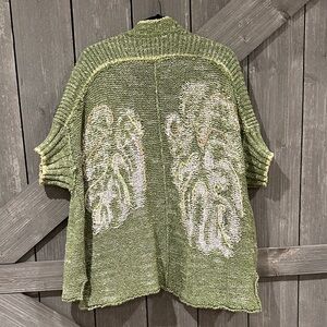 Anthropologie Daily Practice Palm Frond Cardigan